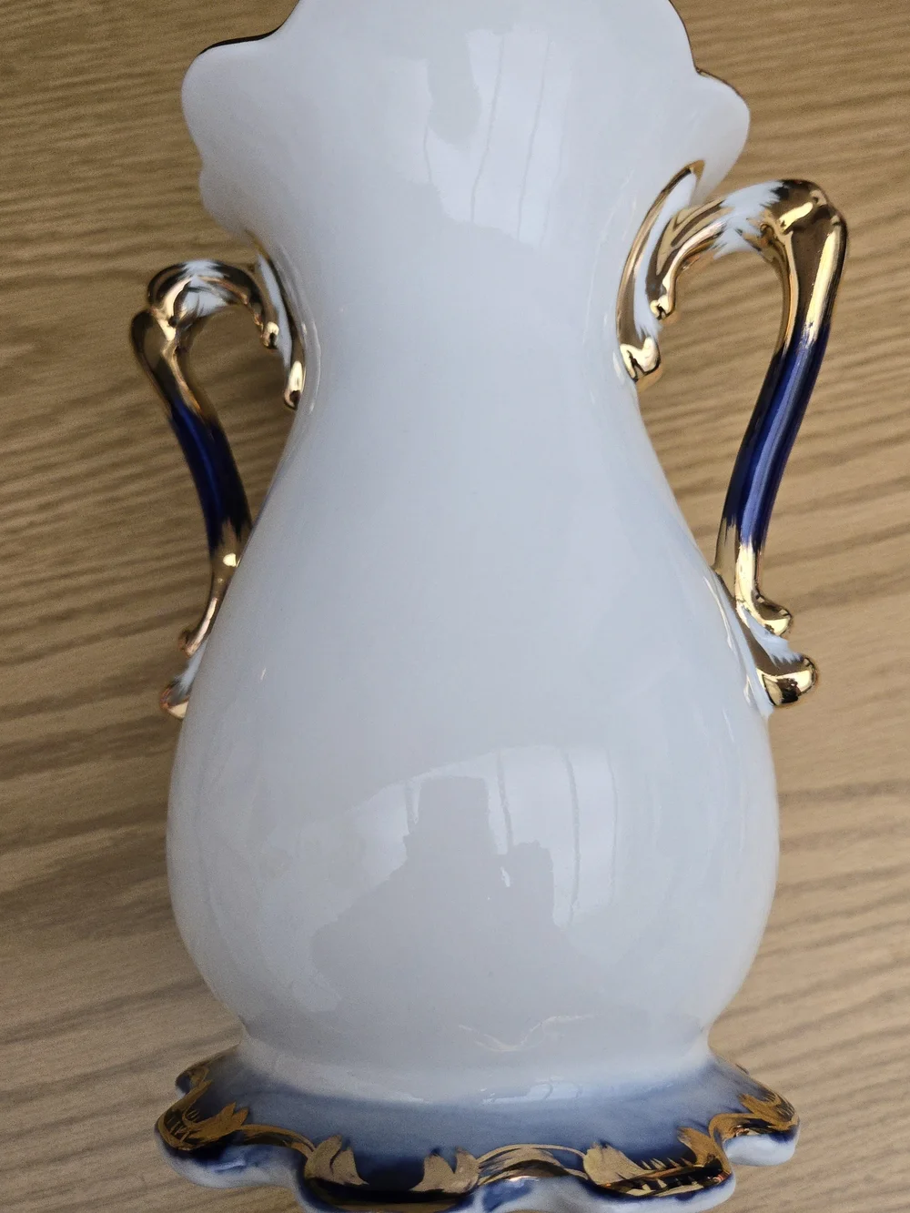 Vtg. LaReaux French Porcelain Vase Victorian Couple